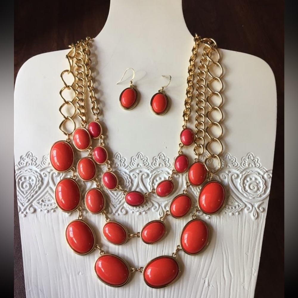 Statement Necklace And Earrings - image 1